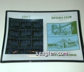 1967, In the Heart of The Downtown Reno Fun Strip, Nevada Club, At North Lake Tahoe Its The Nevada Lodge, Resort - Hotel Open All Year Glass Ashtray