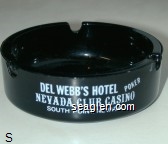 Del Webb's Hotel Nevada Club Casino, South Point, Nevada, Poker, Bingo, Dice, Slots, 21, Keno, 21, Poker, Slots Glass Ashtray