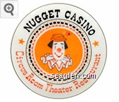 Nugget Casino, Circus Room Theatre Restaurant (Made exclusively for the Nugget's Circus Room Restaurant, Sparks, Nevada - on bottom) Porcelain Ashtray