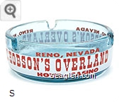 Reno, Nevada, Pick Hobson's Overland, Hotel - Casino Glass Ashtray