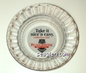 Palace Station, Take it nice 'n easy. 1-800-634-3101 Hotel - Casino Glass Ashtray