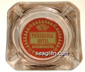 Ponderosa Hotel, Reno, Nevada Glass Ashtray