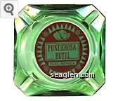 Ponderosa Hotel, Reno, Nevada Glass Ashtray