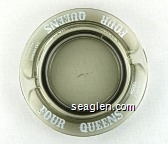 Four Queens, Hotel Casino, Las Vegas Nevada Glass Ashtray