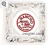 Rancho Motel & Bar, Phone Reno 2-6931, Reno, Nevada Glass Ashtray