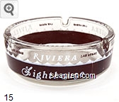Las Vegas Riviera Las Vegas, Delmonico, Cafe Noir, Lighthouse Glass Ashtray