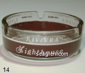 Las Vegas Riviera Las Vegas, Delmonico, Cafe Noir, Lighthouse Glass Ashtray
