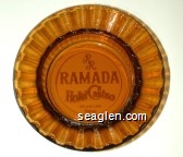 RR Ramada Hotel Casino, 6th and Lake, Reno Glass Ashtray