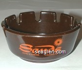 Sands, Hotel & Casino Atlantic City (Tablecraft Products, No. 263, Made in U.S.A.) Bakelite Ashtray