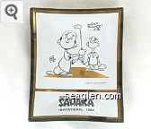 Lucky Bounce! . . . O.B., Walt Ditzen, Hotel Sahara Invitational 1962 Glass Ashtray