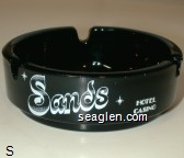 Sands Hotel Casino, Downtown Reno, Arlington at Third, Reno, Nevada 89501-(702)786-3311, Toll Free Reservations (800)648-3553, Telex-172249 Glass Ashtray