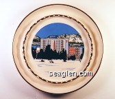 Sahara Tahoe, (Back: Designed for Blake's House, Lobby of the Sahara Tahoe Hotel) Porcelain Ashtray
