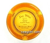 Saw When, Bar - Cafe, Casino, Hiway 95, McDermitt, Nevada, Lodging, McDermitt Motel, (702) 532-8588 Glass Ashtray