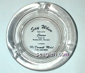 Saw When, Bar - Cafe, Casino, Hiway 95, McDermitt, Nevada, Lodging, McDermitt Motel, (702) 532-8588 Glass Ashtray