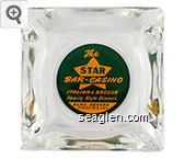 The Star Bar - Casino, Italian & Basque Family Style Dinners, Elko, Nevada, RE 8-3415 Glass Ashtray