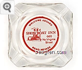 Welcome Aboard, Showboat Inn, 660 No. Virginia Street, Reno, Nevada Glass Ashtray