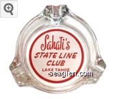 Sahati's State Line Club, Lake Tahoe Nevada Glass Ashtray