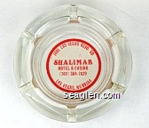 1401 Las Vegas Blvd. So., Shalimar Hotel & Casino, (702) 384-7639, Las Vegas, NV 89104 Glass Ashtray