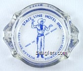 State Line Hotel Inc. East Line, Nevada…P.O. Wendover, Utah, Where The West Begins Glass Ashtray