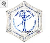 State Line Hotel Inc., East Line Nevada . . . P.O. Wendover, Utah, Where the West Begins Glass Ashtray