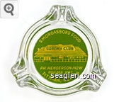 Smorgasbord Food, Swanky Club, PH. Henderson 142W, Boulder Hwy., Pittman, Nevada Glass Ashtray