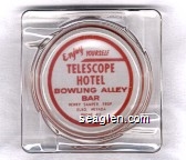 Enjoy Yourself, Telescope Hotel, Bowling Alley, Bar, Henry Samper, Prop, Elko, Nevada, Phone 413 Glass Ashtray