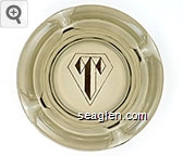 (T logo) Glass Ashtray