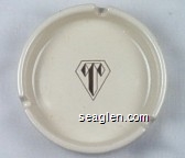 (T logo) Porcelain Ashtray