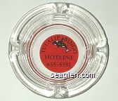 Tulalip Bingo, Hotline, 653-5551 Glass Ashtray