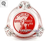 The State Line Runs Thru Center of White Horse Inn, Oregon, Nevada, McDermitt, On U.S. 95 Glass Ashtray