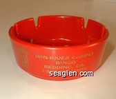 Win-River Casino, Bingo, Redding, Ca., 1-800-280-U-WIN Plastic Ashtray