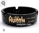 Hotel Aladdin Las Vegas, Nevada - Gold imprint Glass Ashtray