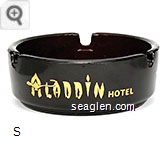 Aladdin Hotel, ''on the sparkling strip'', Las Vegas, Nevada - Gold imprint Glass Ashtray