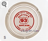 Casino - Motel - Cafe - Bar, Barton's Casino 93, Jackpot, Nevada, Phone 702 - 755-2341 - Red on white imprint Glass Ashtray