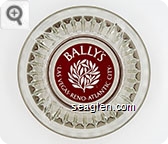 Bally's, Las Vegas - Reno - Atlantic City - Maroon imprint Glass Ashtray