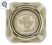''BC'' logo - Molded imprint Glass Ashtray
