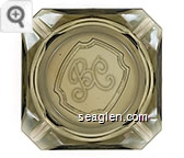''BC'' logo - Molded imprint Glass Ashtray