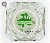 Barney's Luck of the Irish, Lake Tahoe - Green on white imprint Glass Ashtray
