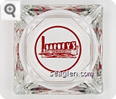 Barney's - Red imprint Glass Ashtray