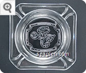 ''BC'' logo - Molded imprint Glass Ashtray