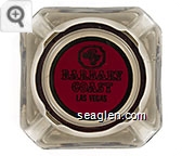 BC, Barbary Coast, Las Vegas - Black on red imprint Glass Ashtray