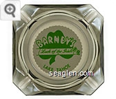 Barney's Luck of the Irish, Lake Tahoe - Green on white imprint Glass Ashtray