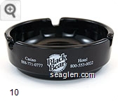 Casino 888-771-0777, Fond du Lac, Black Bear Casino & Hotel, Hotel 800-553-0022 - White imprint Glass Ashtray