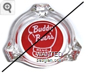 Buddy Baer's, Reno, Nevada - White on red imprint Glass Ashtray