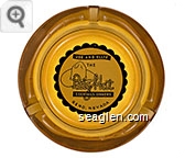 Joe and Ellie, The Big Hat, Cocktails - Dinners, Reno, Nevada - Black on white imprint Glass Ashtray