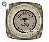 Bill & Effie's, Interstate 80 - 8 Miles West of Reno - Red on white imprint Glass Ashtray