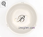 B - Gold imprint Porcelain Ashtray
