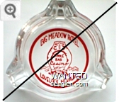 Big Meadow Hotel, Food, Bar, Casino, Lovelock, Nevada - Red imprint Glass Ashtray