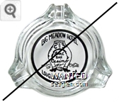 Big Meadow Hotel, Food, Bar, Casino, Lovelock, Nevada - Black imprint Glass Ashtray
