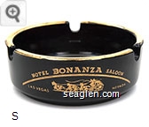 Hotel Bonanza Saloon, Las Vegas, Nevada - Gold imprint Glass Ashtray